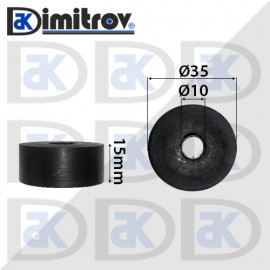Гумен тампон Ø 10 х Ø 35 х 15 mm